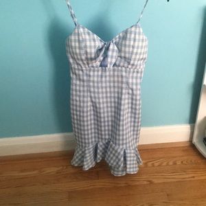 Forever 21 Gingham Tie Front Dress